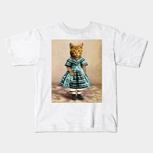 Ginger Kitten girl Kids T-Shirt